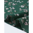 thumbnail image 6 of INSPIRE CHIC Women's Keyhole Neck Drawstring Waist Sleeveless A-Line Ditsy Print Midi Dress Deep Green S, 6 of 7