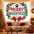 thumbnail image 3 of Merry Christmas Wreath Tapestry Wall Hanging, 3 of 7