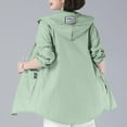 thumbnail image 6 of Dasayo Full-Zip Coat for Women Plus Size Windbreaker Green Hooded Hiking Light Weight Jacket for Women 2025 XXXL, 6 of 6