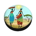 thumbnail image 2 of Kdxio Spare Tire Cover for RV Trailer, Waterproof Wheel Cover,Camper Spare Tire Cover Fit for Rv SUV Truck Travel Trailer 17 inch-African Women, 2 of 8