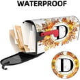 thumbnail image 3 of Fall Maple Leaves Monogram Letter D Mailbox Cover Magnetic 25.5x21 Inch, Family Last Name Initial Post Letter Box Covers, Autumn Thanksgiving Seasonal Outdoor Yard Oversized Mailbox Decor, 3 of 6