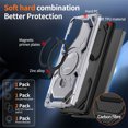 thumbnail image 4 of Dteck Magnetic Case for Samsung Galaxy S25 Ultra,Shockproof TPU+PC Ring Holder Case Compatible with Mag Safe Military Drop Protection Kickstand Back Cover,Gray, 4 of 7