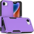 thumbnail image 6 of KOMI iPhone 16E Case: Dual Layer Protective Heavy Duty Cell Phone Cover Shockproof Rugged with HD Screen Protector - Military Protection Bumper Tough - Apple iPhone 16E / SE 2025 / SE4, Purple, 6 of 8