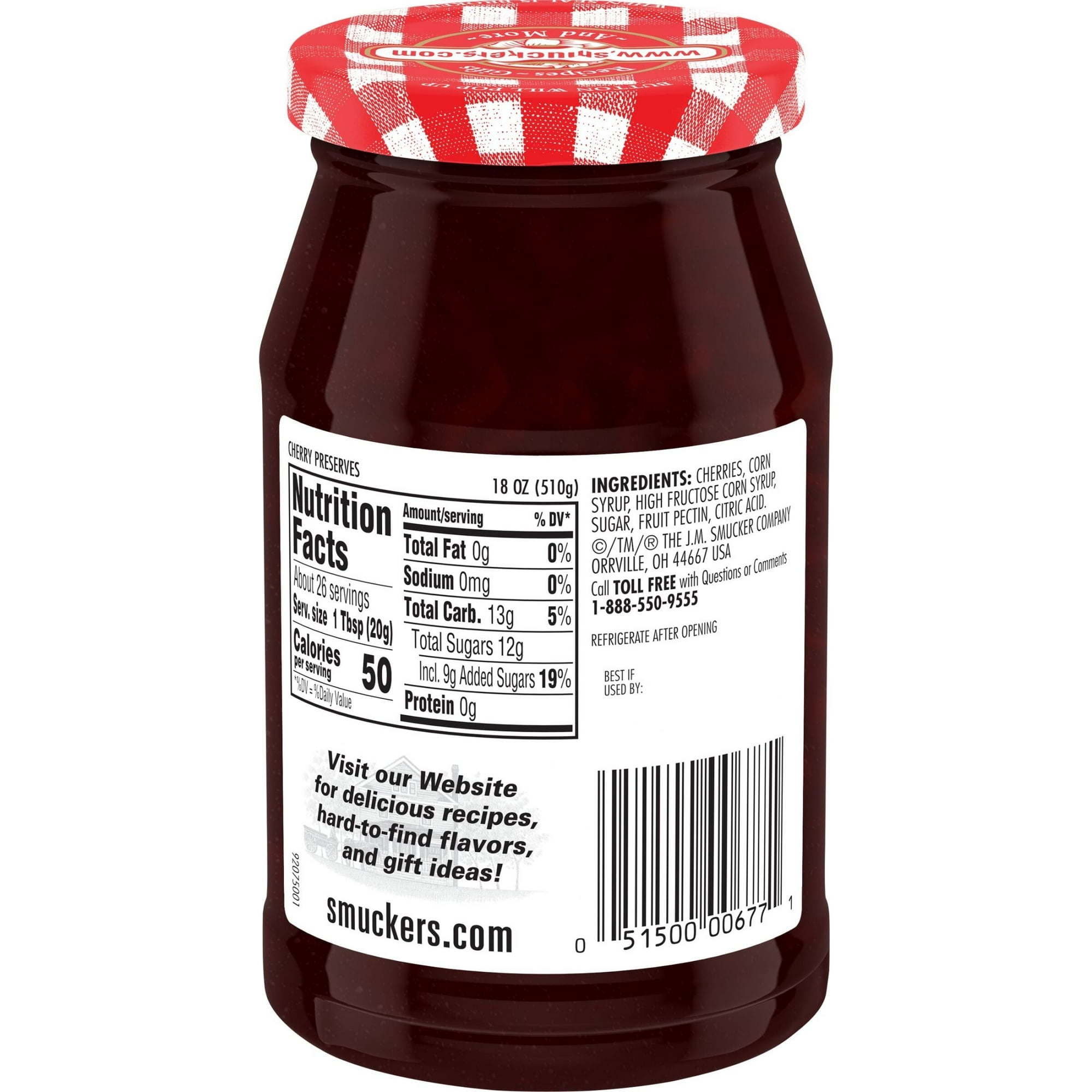 Smucker's Cherry Preserves, 18 oz