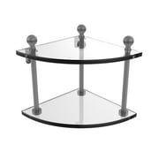 Mambo Collection 2 Tier Corner Glass Shelf