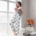 thumbnail image 4 of Uemuo Cool Dog Pattern Women's Wide Leg Palazzo Lounge Pants with Pockets Light Weight Loose Comfy Casual Pajama Pants-Large, 4 of 9