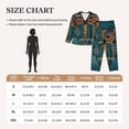 thumbnail image 4 of Lsque Owl In Blue Pattern Long Sleeve Pajama Set for Women - Soft 2-Piece Sleepwear and Loungewear Set with Pockets, Comfy Nightwear-Medium, 4 of 7