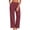 Wine, variant on vdgthytj Athletic Pants for Women Elastic High Waist Wide Leg Adjustable Cuff Running Jogging Casual Trousers with Pockets(X-Large,White)
