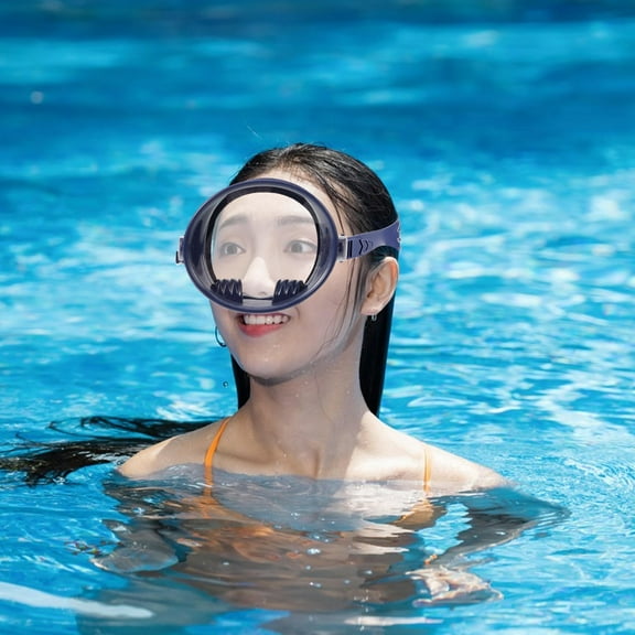 FUTUREORYY Wide Frame Unisex Swim Goggles Adult Ergonomic Protector in Dark Blue 15.5x12x8cm 1Pcs