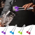 thumbnail image 6 of Nkmbld Salad Tongs Stainless Steel Silicone Clamps Mini Ice Mold Coffee Food Clips, Perfect for Food,Salad and BBQ, Purple, 6 of 7