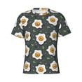 thumbnail image 4 of Qekee Cute Poached Eggs Classic Fit T-Shirt Men's Shirt Men's Tight Short Sleeves for Exercise, Running, Mountaineering - Cute Poached Eggs, 4 of 9