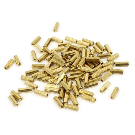 Net Nuts - 100 Pcs M2 9mm Hexagonal Net Nut Female Brass Standoff Spacer for CCTV Camera