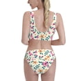 thumbnail image 3 of Xecao Cute Flower for Two-Piece Swimsuit for Women - a sporty, high-waisted bathing suit perfect for the beach, parties, or surfing adventures, 3 of 8