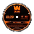 thumbnail image 1 of Wen BL1280 12-Inch 80-Tooth Fine-Finish Professional Woodworking Saw Blade for Miter Saws and Table Saws, 1 of 4