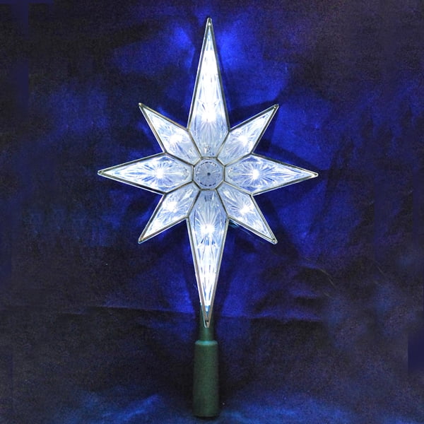 10 5 Lighted Led 8 Point Star Tree Topper Pure White Lights Com Star Tree Topper, Lighted Led Tree Topper Star 12