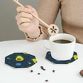thumbnail image 6 of Bingfone Vintage Avocado In Space Leather Drinks Coasters With Set Of 6,Suitable For Home Kitchen,Coffee Cup Coasters Home Gift, 6 of 9