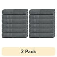 thumbnail image 2 of (2 pack) White Classic Wealuxe Collection Lightweight Cotton Small Bath Towels, Gray, 22 x 44, 6 Pack, 2 of 15