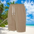 thumbnail image 3 of Akafmk Mens Oversized Waffles Knit Shorts Solid Color Casual Fashion Lace Up Waist Pockets Beach Shorts Pants L, 3 of 4