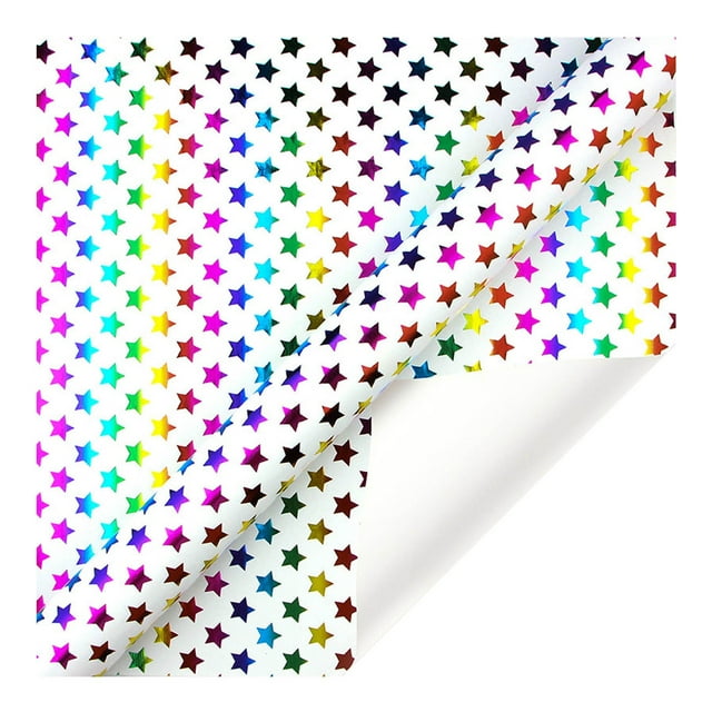 Mini Short Foil Wrap Paper with Stripes and Festive Birthday Lettering for Celebrations