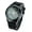 Black, variant on Mens Silicone Buckle Band Minimal Round Analog Quartz Wrist Watch Gunmetal Blue Black