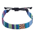thumbnail image 1 of 1PC Color Cuerda Tejida Pulsera Ajustable Boho Surfer Pulsera para Hombres Mujeres Cuerda Delgada Cuerda Hecha a Mano Playa Pulsera Colorida Pulsera Bohemia, 1 of 4