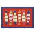 thumbnail image 1 of Peking Handicraft 30KN03C40 27 x 40 in. Picket Fish Hook Rug, Orange, 1 of 1
