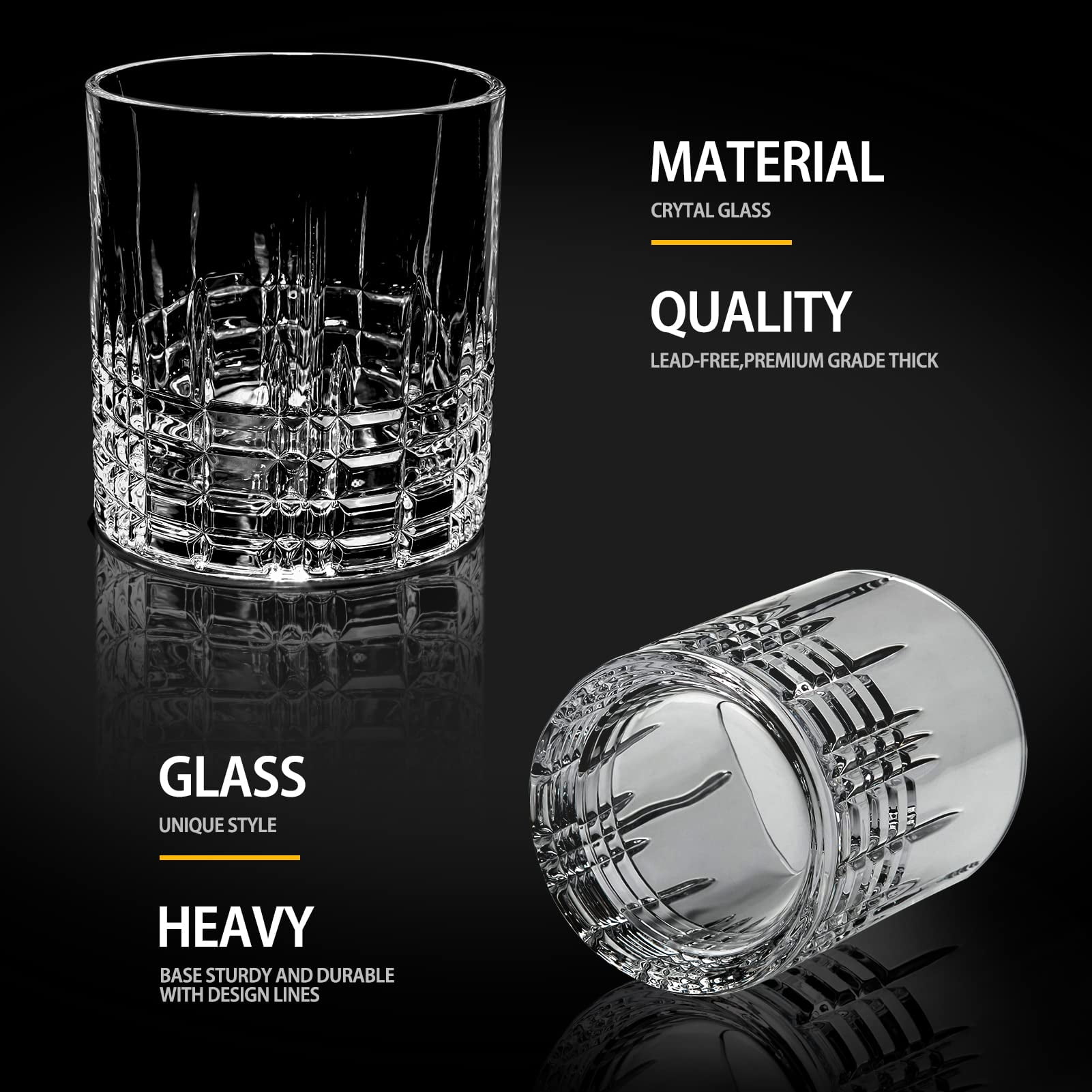 Premium 10oz Old Fashioned Ripple Rock Glass Home Bar Crystal Whiskey Glasses  Set of 2 for Cocktail Liquor - China Drinking Glass and Vodka Glass price