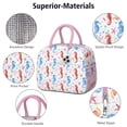 thumbnail image 4 of Lunch Bag Lunch Box for Women Reusable Insulated Lunch Bags,Water-Resistant Seahorse Shell Starfish Bubbles Cooler Lunch Tote Bag, Large Capacity for Work Travel Picnic, 4 of 6