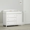 thumbnail image 1 of South Shore Cotton Candy Changing Table with Removable Changing Station, in Pure White, 1 of 17