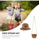 thumbnail image 4 of KAKOWELY juego de sombrero de verano para niñas, sombrero de playa, bolso de hombro, bolso de paja tejido a la moda, 4 of 4