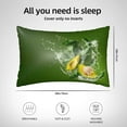 thumbnail image 5 of Pofeuu Friut Avocado Print Satin Pillowcase for Hair and Skin Pillow Cases, Silk Pillow Cases, Soft Cooling Pillow Covers, 20x30 Inches（Pillow core not included）, 5 of 7