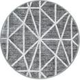 thumbnail image 2 of Rugs.com Lattice Trellis Collection Rug – 3 Ft Round Gray Low-Pile Rug Perfect For Kitchens, Dining Rooms, 2 of 9
