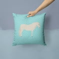 thumbnail image 2 of Paso Fino Horse Blue Check Fabric Decorative Pillow, 2 of 4