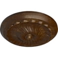 thumbnail image 3 of Ekena Millwork 12 1/4"OD x 2 1/4"P Flower Spiral Ceiling Medallion (Fits Canopies up to 2"), Hand-Painted Root Beer Crackle, 3 of 8