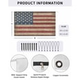 thumbnail image 2 of 4th of July RV Awning Sun Shade Screen 9'X15.3' USA Flag Mesh Sunscreen Vintage Stars Stripes Awning Shade Screen with Zipper UV Blocker Completed Kits Outdoor Canopy for RV Motorhome Camper Trailer, 2 of 7