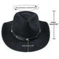 thumbnail image 3 of ZZ Western Cowboy Cowgirl Hat for Kids Boys Girls Felt Fedora Hats (for 3-6 Years), 3 of 31