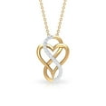 thumbnail image 2 of Rosec Jewels Natural Diamond Infinity Heart Pendant Necklace for Women - HI-SI Quality - Ready to Gift for Valentines Day, 14K Yellow Gold, 2 of 9