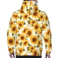 thumbnail image 3 of Bingfone Modern Elegant Sunflower Men's Drawstring Hoodie Long Sleeve Pocket Sweatshirts-X-Large, 3 of 6