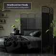 thumbnail image 3 of Red Lantern 5 1/2 ft. Tall Fiber Weave Room Divider - Black - 4 Panel, 3 of 6
