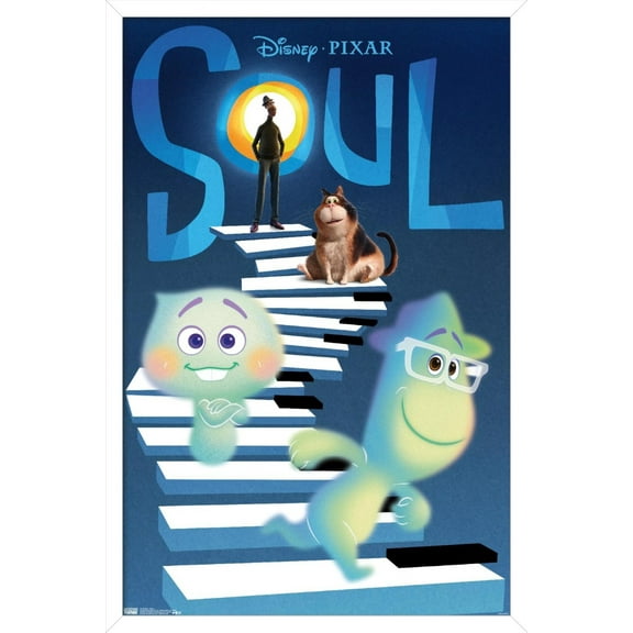 Disney Pixar Soul - Piano Wall Poster, 14.725" x 22.375", Framed