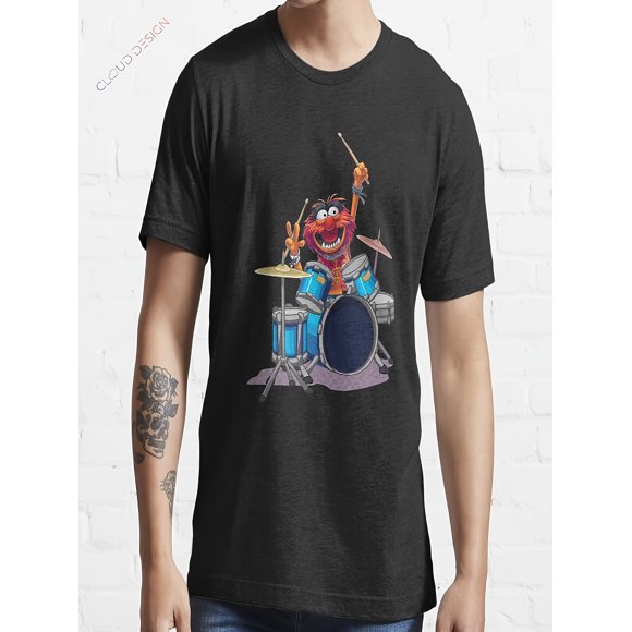 Animal Drummer The Muppets Show 100% Cotton Crewneck T-Shirt for Casual Outdoor Wear S-3XL