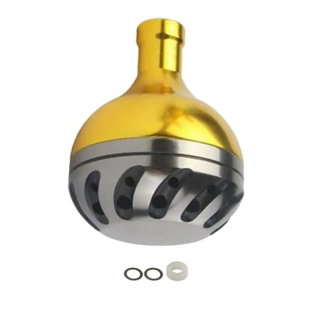 Perilla de Mango de Carrete de Pesca de Metal, Perilla de Mango de Bricolaje, Piezas de Repuesto de Perilla de Potencia de Modificación de 30mm de Diá Oro Gun-negro Baoblaze Perilla de mango de carrete de pesca