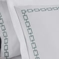thumbnail image 5 of BNM Chain Links Embroidered Cotton Duvet Cover Set, King/California King, White/Silver, 5 of 9
