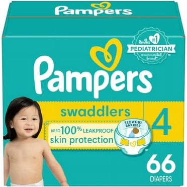 Pampers Swaddlers Active Baby Diapers, 4 Sizes, 66 Ct..