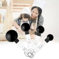 thumbnail image 4 of Maoww 4pcs/Set Graduated Measuring Spoon Cup Stainless Steel PP Baking Measurement Tool Black Measuring Spoon, 4 of 6