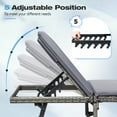 thumbnail image 6 of Devoko 2PCS Patio Folding Rattan Chaise Lounge Chair with Adjustable Back, Outdoor Cushioned Recliner for Garden&Backyard, Gray, 6 of 7