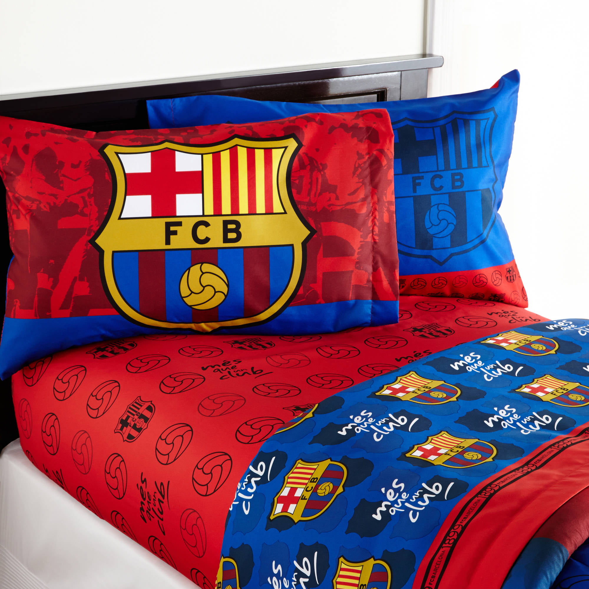 Bed Sheet Comforter BC002 Set A+1 Twin Size Pillow Case Barcelona Fc Football Club Official Licensed Bedding Set Bolster Case