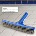 thumbnail image 3 of 10 Inch Stainless Steel Pool Brush for Cleaning Swimming Pools, Spas, Hot Tubs and Fountains Walls, Pool Accessories, Blue (Pole not include), 3 of 6