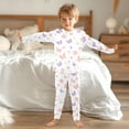 thumbnail image 6 of Butterfly Flower Pattern Cotton Pajamas 2 Piece Set Sleepwear Soft and Comfortable Homewear Nightwear, 6 of 7