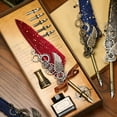 thumbnail image 2 of 1 Set Gift Box Quill Pen Calligraphy Pen And Ink Pen Set Antique Writing Quilting Ink, 2 of 5